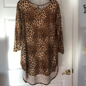 Leopard tunic top